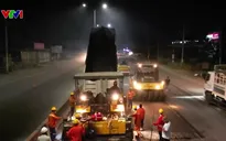 Thi công xuyên đêm, áp dụng công nghệ mới sửa chữa quốc lộ 51