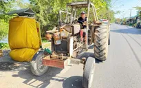 Chạy máy cày ra đường, tài xế và chủ xe bị phạt tổng gần 200 triệu đồng