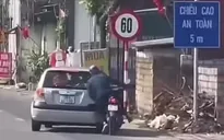 Cảnh sát giao thông xác minh vụ ô tô tạt đầu chèn ngã người đi xe máy trên quốc lộ 1