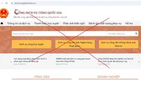 Cảnh báo website giả mạo Cổng Dịch vụ công Quốc gia để lừa đảo