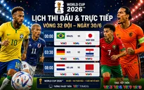 Lịch thi đấu và trực tiếp FIFA World Cup 2026™ đêm 29/6, sáng 30/6 trên VTV: Brazil, Đức và Hà Lan xuất trận