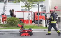 Robot chữa cháy, UAV trinh sát hỗ trợ chữa cháy trong tầng hầm