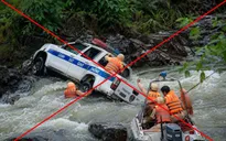 Công an Lào Cai bác tin xe công vụ lao xuống suối
