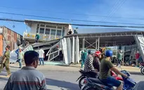 Sạt lở làm sập nhiều nhà ven sông Cái Sắn (Cần Thơ)