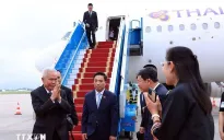 Chủ tịch Quốc hội kiêm Chủ tịch Hạ viện Vương quốc Thái Lan đến Hà Nội, bắt đầu thăm chính thức Việt Nam