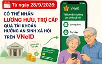 Người dân có thể nhận lương hưu, trợ cấp qua VNeID