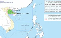 Áp thấp nhiệt đới giật cấp 8 trên đảo Hải Nam (Trung Quốc), hướng vào Vịnh Bắc Bộ