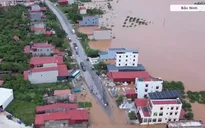 Nhiều tuyến quốc lộ ở Bắc Ninh bị ngập úng, giao thông tê liệt