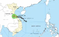 Áp thấp nhiệt đới đi vào đất liền, Quảng Trị và TP Huế mưa rất to