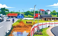 Hai xe đầu kéo biến dạng sau cú đâm trực diện trên tuyến nối cao tốc