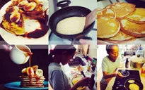 Bữa sáng ngon với Pancake chocolate chuối