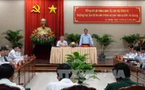 Đồng chí Lê Hồng Anh làm việc với Tỉnh ủy An Giang