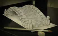 "Lác mắt" với tranh chì 3D tinh xảo