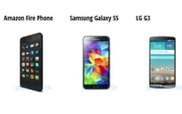 So sánh nhanh Fire Phone, Galaxy S5 và LG G3