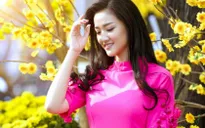 Maya duyên dáng với áo dài truyền thống đón Tết