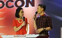 BTV Thu Hà xinh đẹp bên MC Hồng Phúc trên sàn đấu Robocon 2014
