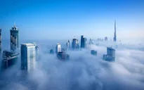 Ngắm "thành phố vàng" đẹp mơ màng trong sương sớm