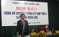Công bố nội dung Kỳ họp thứ 5, Quốc hội khóa 13