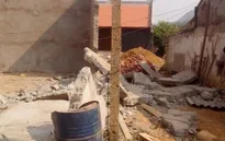 Sập tường, hai thợ xây chết thảm