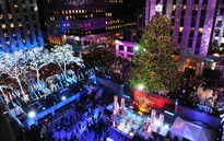 45.000 bóng đèn LED thắp sáng cây thông Noel ở Rockefeller