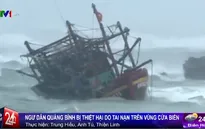 Quảng Bình: Nhiều tàu thuyền hư hỏng do bão và cát bồi