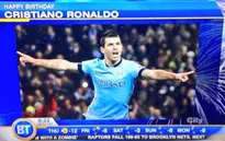Đài truyền hình nhầm C.Ronaldo với... Aguero