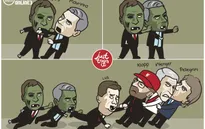 Biếm họa: Van Gaal lo sợ bị lây bệnh "mất việc" của Mourinho, Rodgers