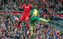 Liverpool 1-1 Norwich: Báo động đỏ cho HLV Rodgers!