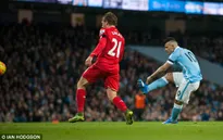 Aguero ghi bàn mãn nhãn trong trận Man City thua đau