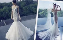 Angelababy khoe eo thon trên tạp chí thời trang cưới