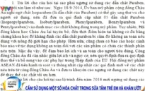 Cấm sử dụng một số hóa chất trong sữa tắm trẻ em và khăn ướt