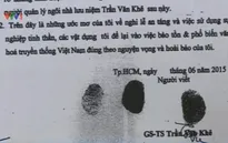 Xúc động bản di nguyện của Giáo sư Trần Văn Khê
