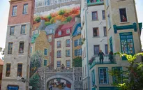 Những bức tranh tường đánh lừa thị giác ở thành phố Quebec