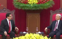 Tổng Bí thư Nguyễn Phú Trọng tiếp Tổng Bí thư Đảng FMLN, El Salvador