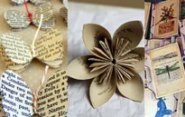 Tái chế sách, báo cũ thành đồ handmade xinh xắn