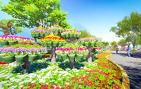 TP.HCM: Sắp hoàn thành đường hoa Tết Ất Mùi 2015