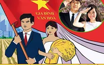 Độc đáo thiệp cưới phong cách cổ động của cặp đôi 9x