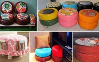 Tái chế lốp xe thành vật dụng độc đáo trong nhà