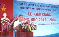 Đồng chí Lê Hồng Anh dự lễ khai giảng năm học mới ở Kiên Giang