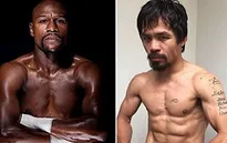 Pacquiao và Mayweather đọ cơ bắp trước màn so găng bạc tỉ