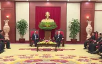 Tổng Bí thư tiếp Đoàn đại biểu Đảng Nhân dân Cách mạng Lào