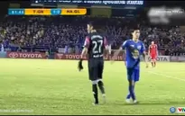 Thủ môn dự bị của HAGL xuất sắc cản phá quả penalty của Minh Tuấn