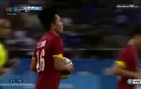 Thanh Bình ghi bàn đẹp vào lưới U23 Thái Lan