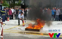 Cán bộ, nhân viên Đài THVN tham gia tập huấn phòng cháy chữa cháy năm 2015