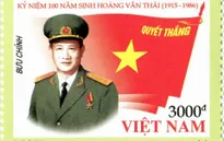 Phát hành tem kỷ niệm 100 năm Ngày sinh Đại tướng Hoàng Văn Thái