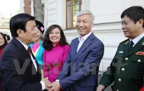 Chủ tịch nước gặp gỡ cán bộ Đại sứ quán tại Nga