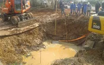Vỡ đường ống Sông Đà lần thứ 10, 70.000 hộ dân mất nước sinh hoạt