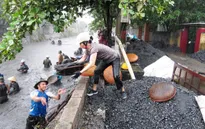Quảng Ninh: Bất chấp mưa lũ, người dân vẫn lội nước mót than