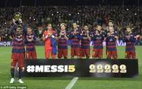 Barcelona thắng giòn giã 6-0 trong ngày Messi khoe bóng Vàng