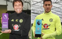 Hazard và Conte giành cú đúp danh hiệu cá nhân cho Chelsea
